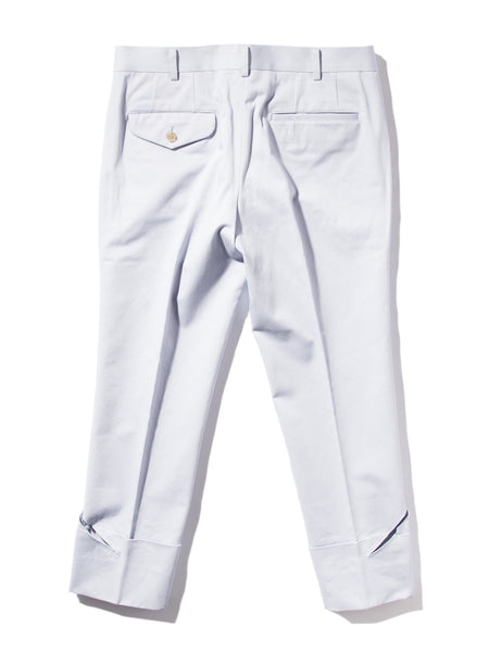 Slit Cropped Twill Trouser