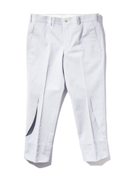 Slit Cropped Twill Trouser