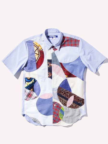 Micro Stripe Patchwork Shirt